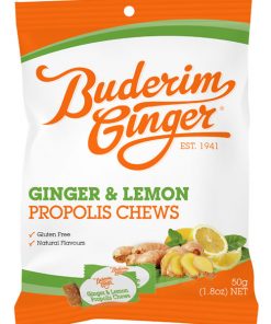 Buderim Ginger Lemon Propolis Chews 50g